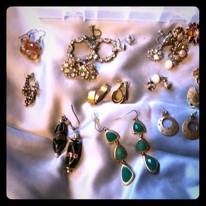 Earrings for pierced ears and press ons-